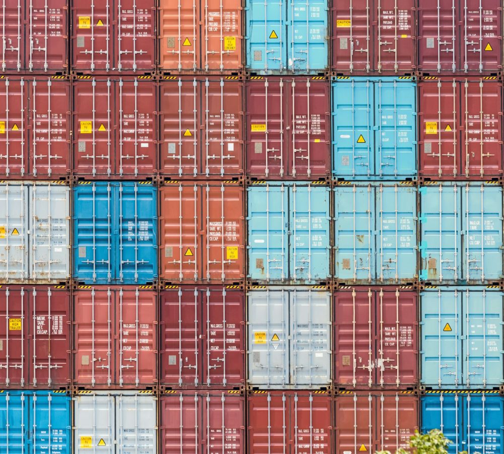 stacked containers background